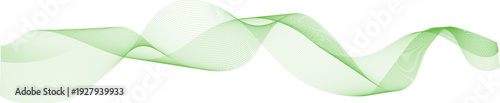 Green waveform pattern on a white background