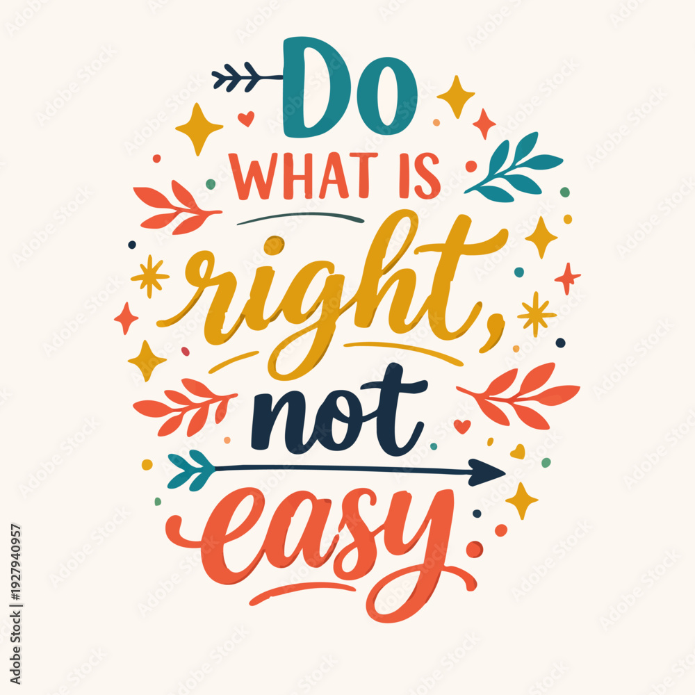 Fototapeta premium Inspirational Quote Typography Design 3.