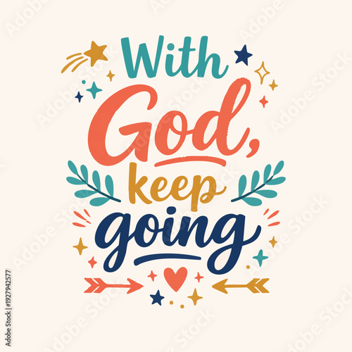 Inspirational Quote With God.