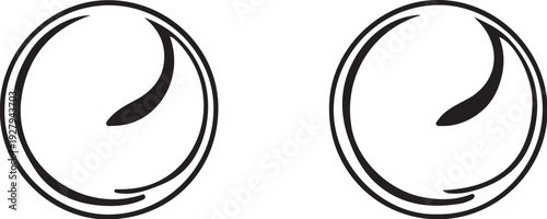 Stud Earrings (Studs) Hand-drawn Sketch Drawing Vector Illustration, Line Linear Symbol Black and White Engraving, Isolated