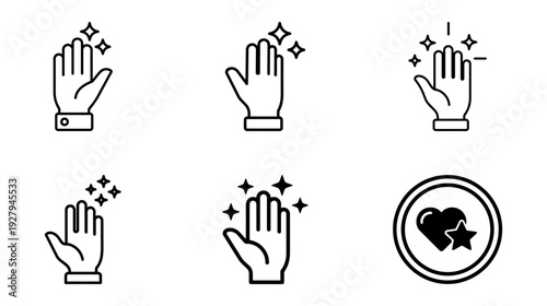 Illustration of Business Growth Icons Handshake Bar Graph