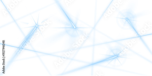 Canvastavla Crystal blue laser ray isolated on transparent PNG