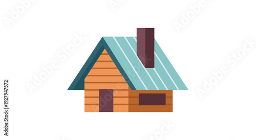 Small Wooden House Roof.