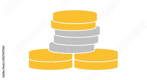 Stack of Yellow Coins.