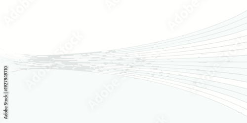Abstract white lines curving dynamically across a gray background