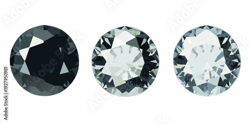 Three oval cut diamonds displaying varying levels of polish and clarity