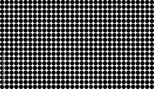 Abstract black and white pattern of small circles creating a textured optical illusion effect isolated on transparent background, Vector, illustration