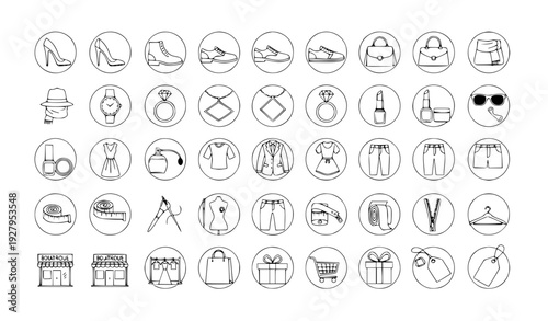 Food and Beverage Icon Set with Fast Food, Desserts, Snacks, Coffee, and Drink Symbols for Restaurant Menus, Apps, and Cafe Designs