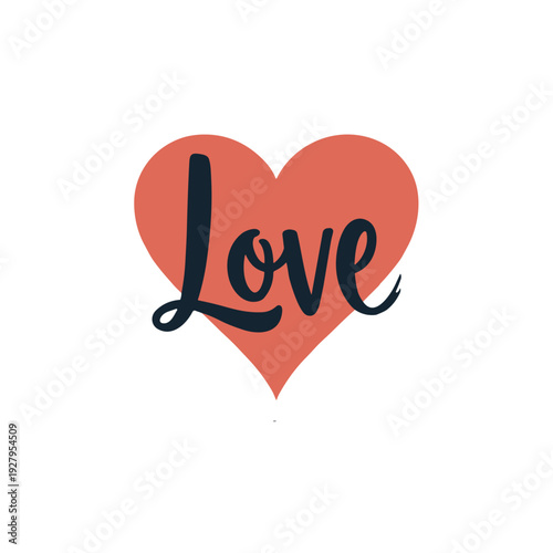 pink heart shape with handwritten love calligraphy text on transparent background, with copy space for greeting cards, wedding invitations and romantic blogs