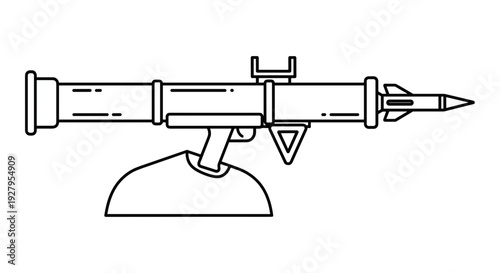 Anti Tank Rocket Launcher Illustration.