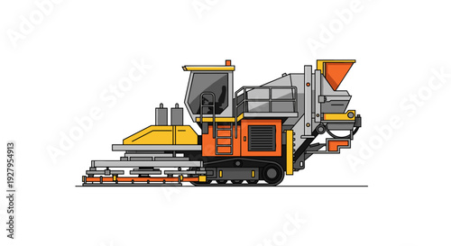 Asphalt Paver Machine Construction Equipment.