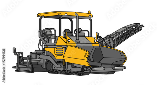 Asphalt Paver Road Construction Machine.