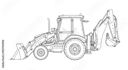 Backhoe Loader Machine Heavy Equipment.