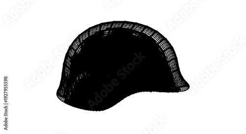 Black Baseball Cap Front View.
