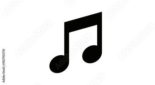 Black Eighth Note Music Symbol.
