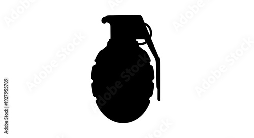 Black Hand Grenade Silhouette.