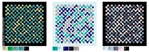 vector illustration of a set of modern blob pattern