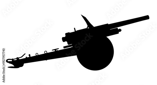 Vintage Camera Lens Silhouette Profile.