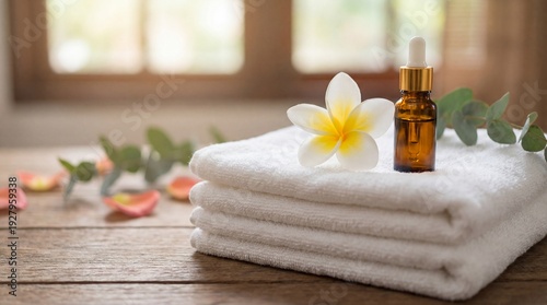 A tranquil spa scene, showc...