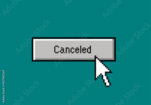 retro software button icon canceled, cancel culture concept, retrp Operating System