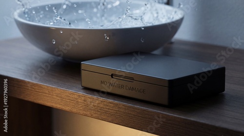 A sleek, minimalist wooden ...