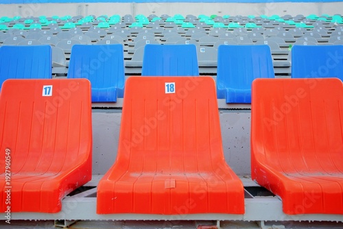 STADIUM - Football field with colored seats