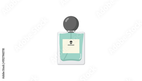 Luxury perfume bottle with elegant design and blank label