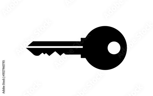 Silhouette of a standard house key
