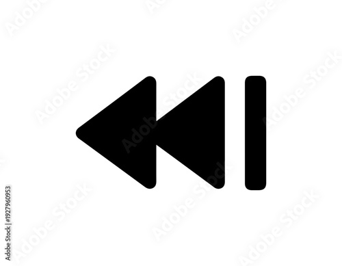 Rewind button silhouette