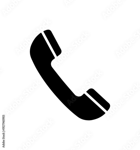 Silhouette of a black telephone receiver