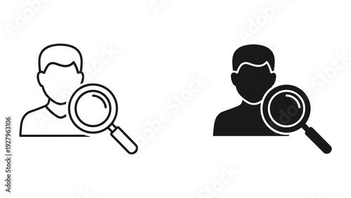 Professional search icons for business and research purposes