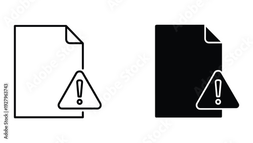 Warning signs on documents for caution and alertness