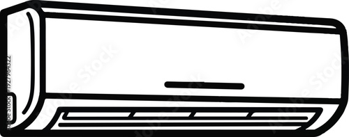 A Line Art Illustration of an Air Conditioner Unit, Representing Climate Control and Cooling Technology