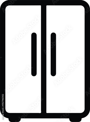 Modern wardrobe icon, a simple and versatile graphic representing furniture and storage solutions