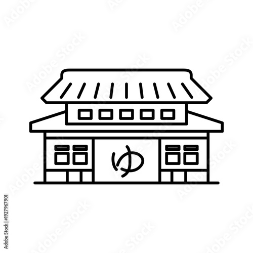 旅館をモチーフにしたアイコン