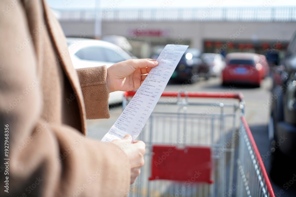 custom made wallpaper toronto digitalPerson Holding Shopping List Near Shopping Cart