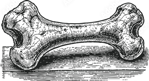 detailed vintage human bone illustration anatomical bone structure engraved drawing