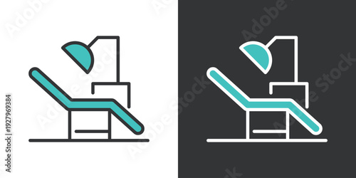 歯医者の治療台アイコン