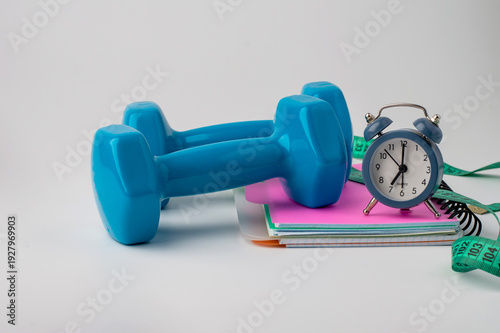 Foto Concepts for home workouts, weight control, and a healthy lifestyle