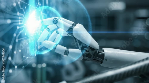 A closeup of a futuristic high-tech robot to advanced healthcare equipment for scientific business development