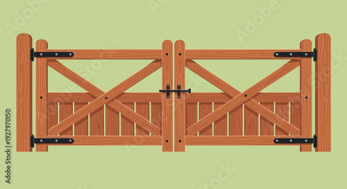 Wooden Farm Gate Entrance.