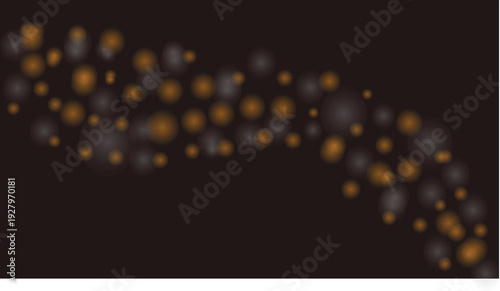 Vibrant orange and gray bubbles floating on dark background