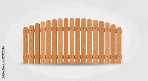 Wooden picket fence panel.