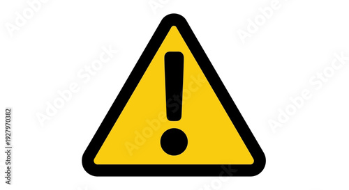 Yellow Exclamation Mark Symbol.