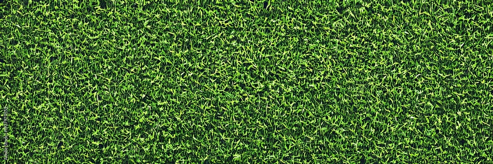 Obraz premium Vibrant Green Lawn Overhead View Freshly Cut Grass Perfect for Digital Art and Outdoor Themes