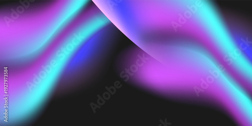 Abstract Neon Gradient Flow on Black Background – Suit for banner, web, brochure, pamflet and presentation