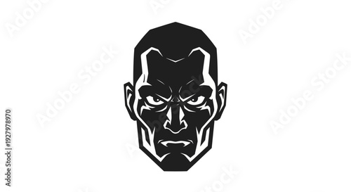 Black Man Face Illustration.
