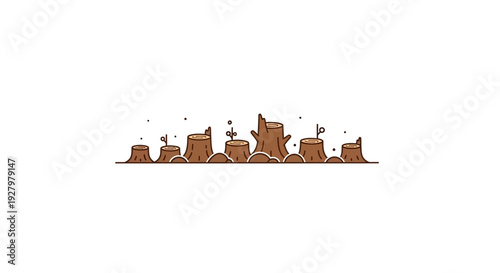 Brown City Skyline Silhouette.