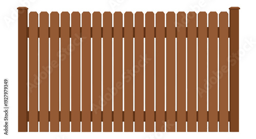 Brown Wooden Fence Panel.