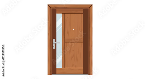 Brown Wooden Front Door.